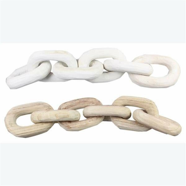 Made4Mattress Wood Chain Tabletop Decor, Assorted Color - 2 Piece MA3282677